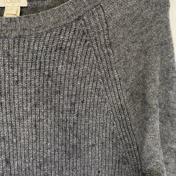 J. Crew Ribbed Crewneck Sweater Womens S Gray Merino Wool Minimalist Cozy Fall - Picture 4 of 8